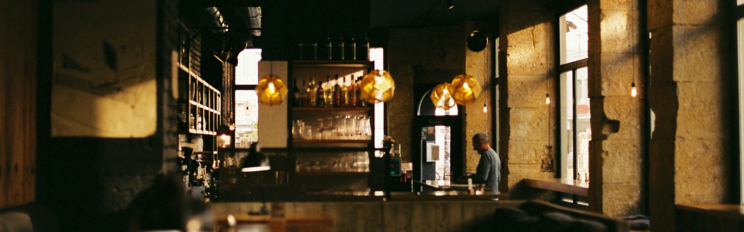 Interior de la cafetería