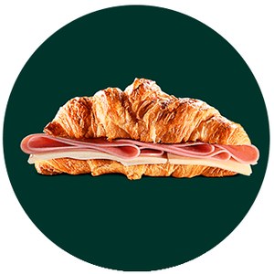 Croissant de jamón inglés y queso