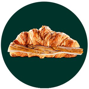 Croissant de jamón del país y queso