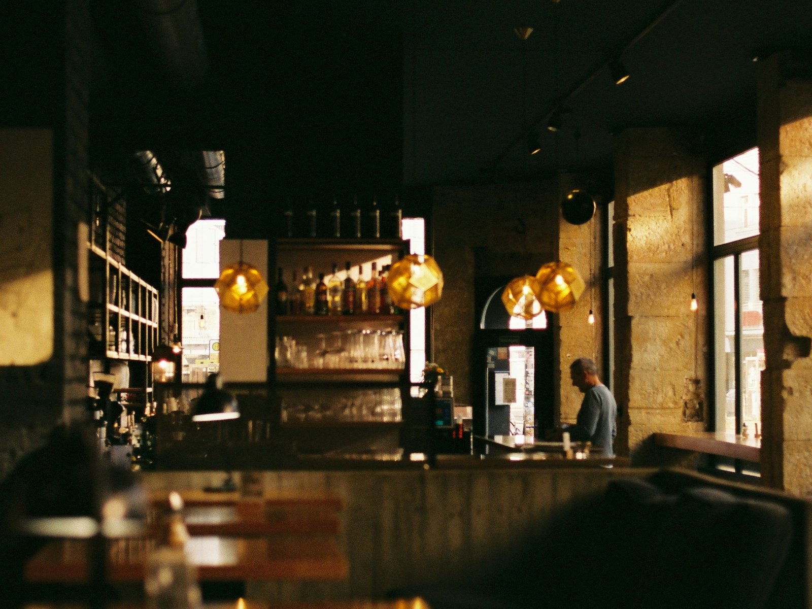 Interior de la cafetería